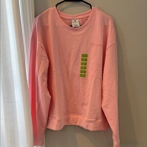 Champion Light Pink Crewneck Sweatshirt large NEW